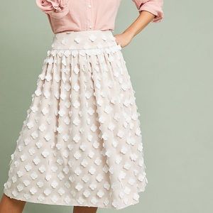 Textured Tulle Skirt in Pearl from Anthropologie